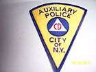 NEW YORK CITY AUX POLICE OBSOLETE PATCH SUPER SALE