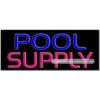  Pool Supply Neon Sign (13H x 32L x 3D): Everything Else