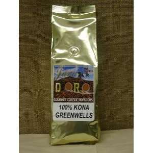    100% KONA Greenwells Coffee Whole Bean 5 Pound Bag 