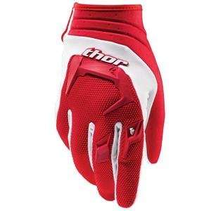  Thor Motocross Youth Phase Gloves   2010   Medium/Red 
