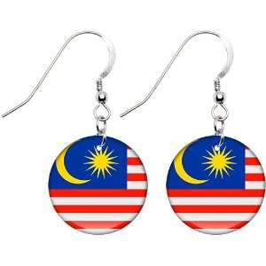  Malaysia Flag Earrings Jewelry