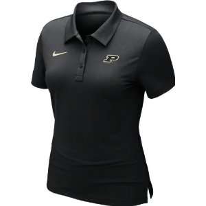  Purdue Boilermakers Womens Black Nike Training Polo Shirt 