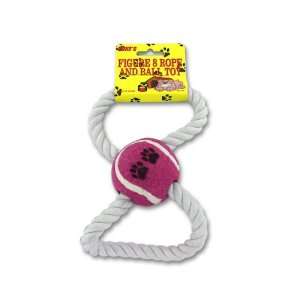  Figure eight Rope and Ball Dog Toy: Pet Supplies