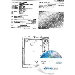  NEW Patent CD for TAPE CASSETTES 