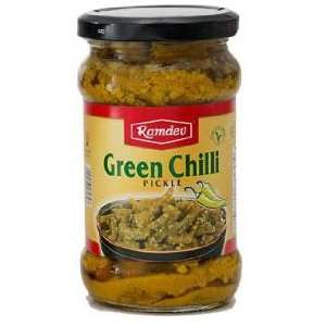 Ramdev Green Chilli Pickle 283g  Grocery & Gourmet Food