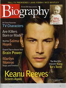 KEANU REEVES Biography Magazine 9/00 MARILYN MONROE  