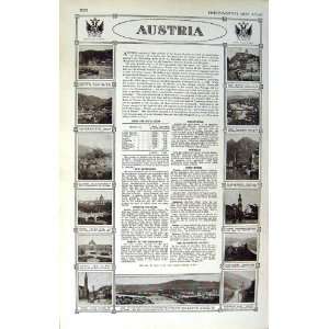  MAP 1922 AUSTRIA PLAN VIENNA DURNSTEIN SOPRON DANUBE: Home 