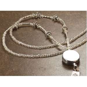  Boojee Beads Silver Spring Badge Reel Lanyard Necklace 