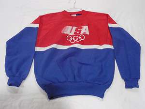 VTG 80s Levi Levis Olympics Team USA Sweatshirt Mens Blue Red 1984 Hip 