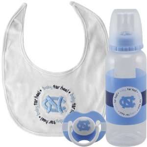   UNC) Infant 3 Piece Bottle, Bib & Pacifier Gift Set