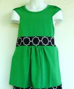 Girls Plus Regular Size Cap Sleeve Shirt Flar Skirt OUTFIT Green 
