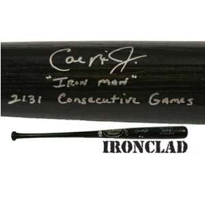  Cal Ripken Jr. Autographed Baseball Bat   Inscribed Iron Man 