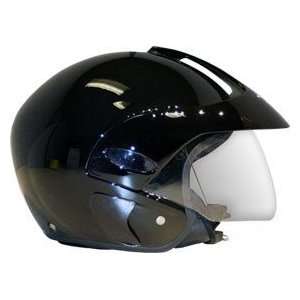  Medium DOT Black Open Face Helmet with Visor: Automotive