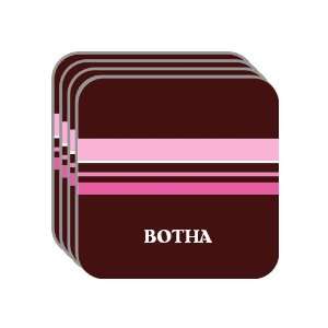 Personal Name Gift   BOTHA Set of 4 Mini Mousepad Coasters (pink 