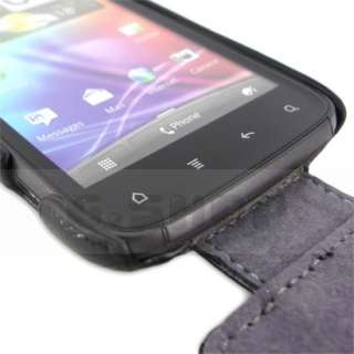 Snake Leather Case Cover Film For HTC Sensation 4G XE Black w  