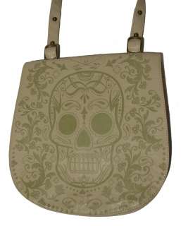 tattoo art style cream sugar skull cross body bag satchel handbag from 