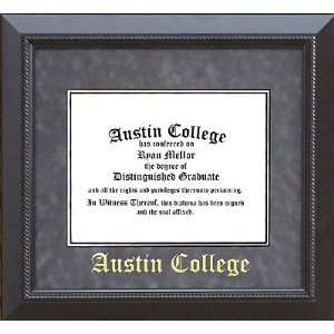  Austin College Diploma Frame in Embossed Gray Suede 