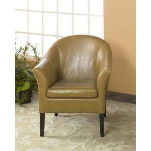  Armen Living 1404 Camel Leather Club Chair