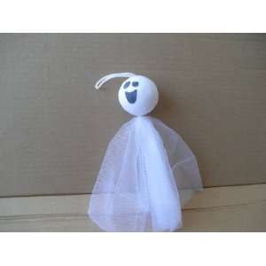   for Halloween   7 inches tall   Styrofoam head drapped in mesh fabric