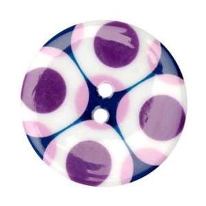  Fashion Button 1 3/8 Confetti Circle Purple By The 