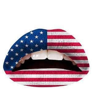  Temporary Lip Tattoo Stars & Stripes USA: Beauty