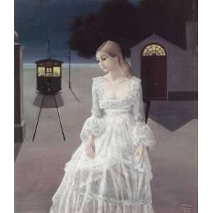 Hand Made Oil Reproduction   Paul Delvaux   24 x 28 inches   The 