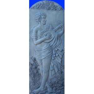  Elite Bath Man with Lute Mural 42 x 18   LUTE