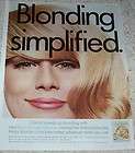 1966 Clairol Born Blonde hair color girl PRINT 1 pg AD
