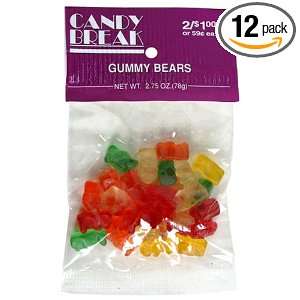 Candy Break Gummy Bears, 12 Count Box of Grocery & Gourmet Food
