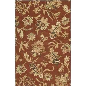  Rizzy Floral FL 1481 Rust 8 x 10 Area Rug: Home 