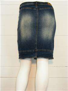 BONGO Blue Denim Stretch Pencil Style Jean Skirt, Sz 5  