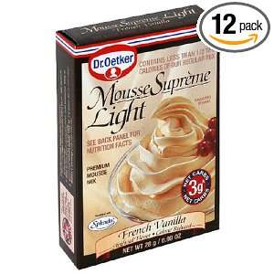 Dr. Oetker Lite Mousse, French Vanilla, 0.98 Ounce Packages (Pack of 