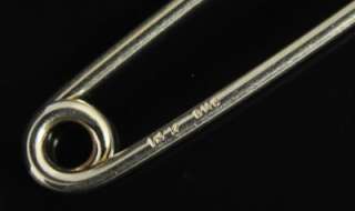Estate Vintage BMC 14K Yellow Gold Scarf Diaper Safety Pin Brooch 2 