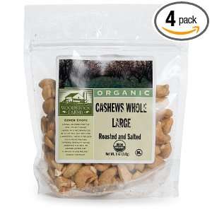 Woodstock Farms Cashews, Whole Large, Roasted & Salted, Organic, 8 