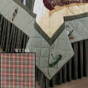  Sage And Red Plaid, Fabric Bed Skirt King In.: Home 