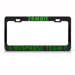   Zombies Response Team Metal license plate frame Tag Holder: Automotive