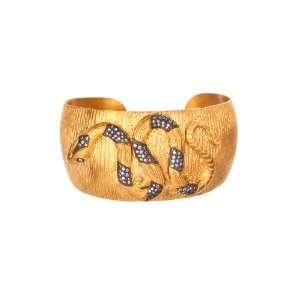   gold plated cuff with snake design by bg jewels Arts, Crafts & Sewing