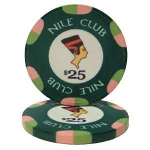  50 $25 Nile Club 10 Gram Ceramic Casino Quality Poker 