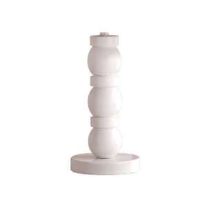   Stacked Spheres Wooden Table Lamp Base, White Wood, Childrens, B8463