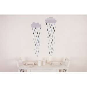  Rain Clouds Fabric Wall Decals