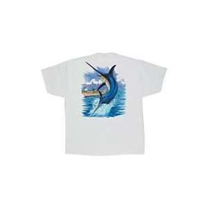  Guy Harvey Broadbill Swordfish White T Shirt Sports 