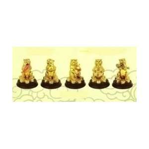 Set of Golden Tiger Statues:  Home & Kitchen
