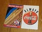 Boston Red Sox 1995 Fenway Park pocket schedule Coke  