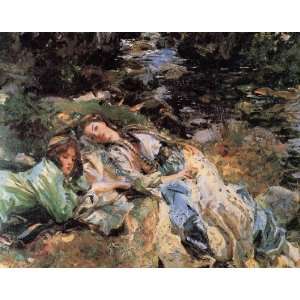   , painting name The Brook, by Sargent John Singer