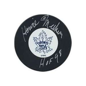  Howie Meeker Autographed Puck   ): Sports & Outdoors