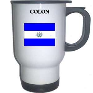  El Salvador   COLON White Stainless Steel Mug 