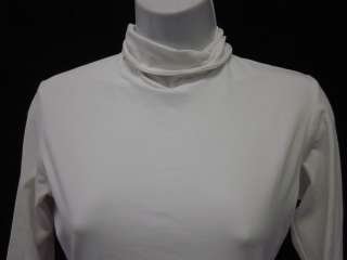 SUSANA MONACO White Turtleneck 3/4 Sleeve Top Shirt S  