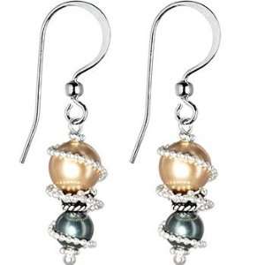   Spiral Pearl Drop Earrings MADE WITH SWAROVSKI ELEMENTS: Jewelry