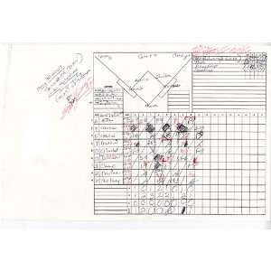 Suzyn Waldman Handwritten/Signed Scorecard Yankees at Twins 5 30 2008