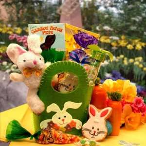 Easter Basket Bunny Hop Tote Easter Gift Basket for Kids:  